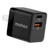 Adaptador de corriente de carga rápida USB-C/Tipo-C + USB MOMAX UM36 PD de 20 W, enchufe CN, UM36